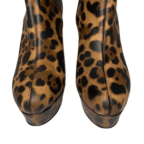 Christian Louboutin Bianca Leopard Print Platform Booties 120 Size EU 37 US 7 - Picture 4 of 10